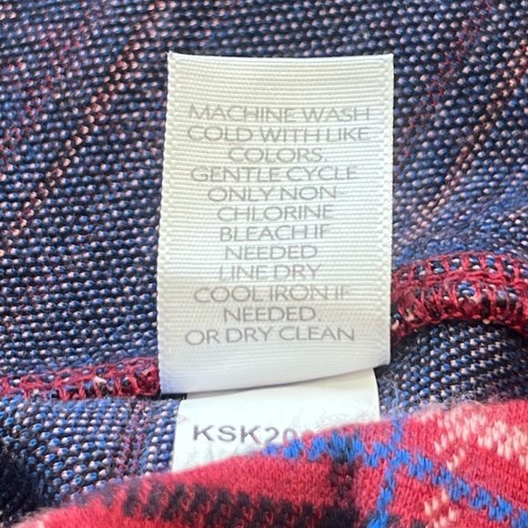 J. Jill Ponte Mini Skirt Red Plaid Small S - Picture 14 of 17